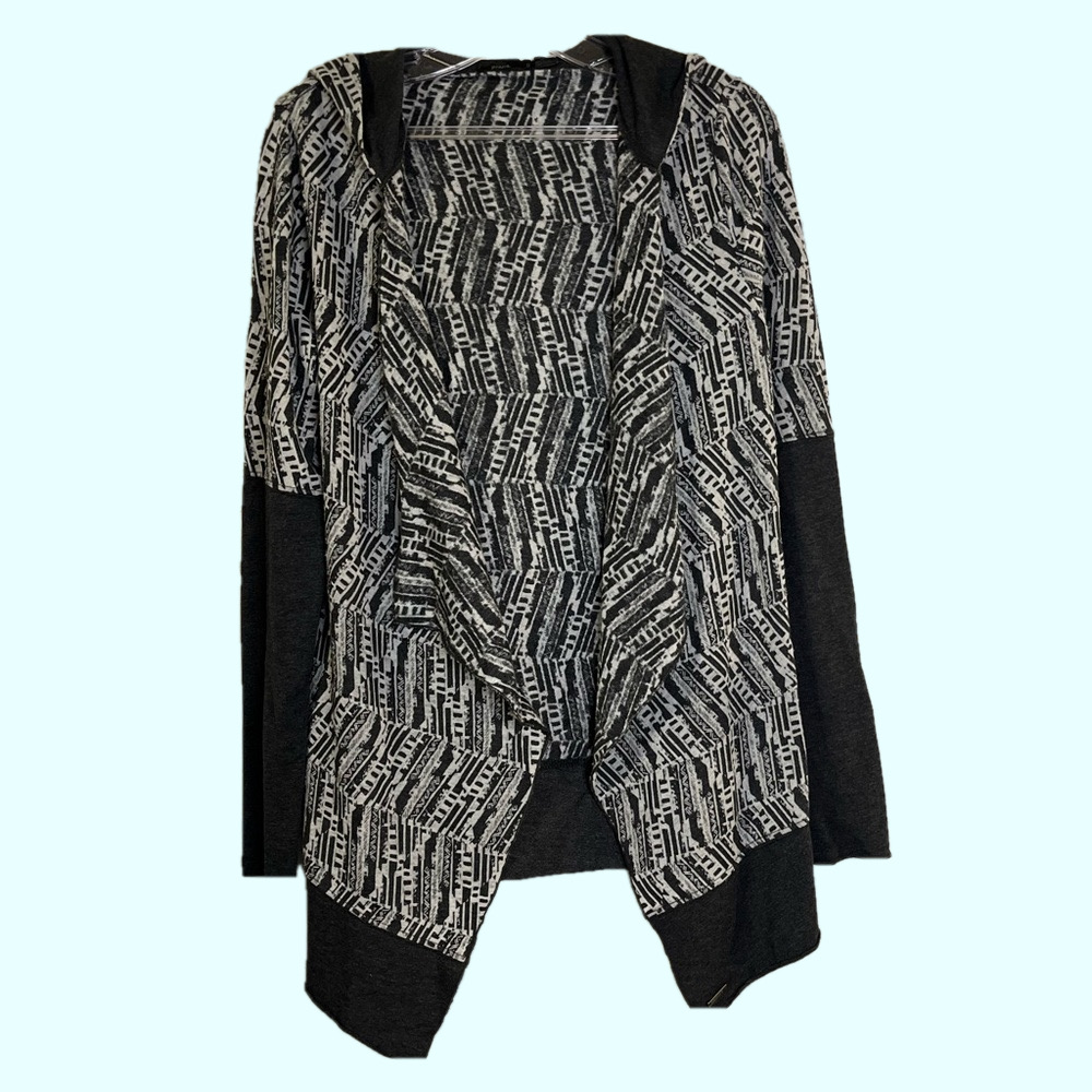 - Prana Black and white open front cardigan Winter wear. S